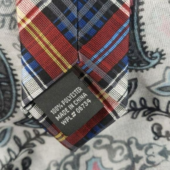 Red and Blue Paid Boy’s Clip‎ on tie - Picture 5 of 6